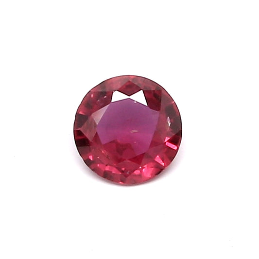 0.34ct Round Ruby, Heated, Thailand - 4.75 - 4.75 x 1.97mm