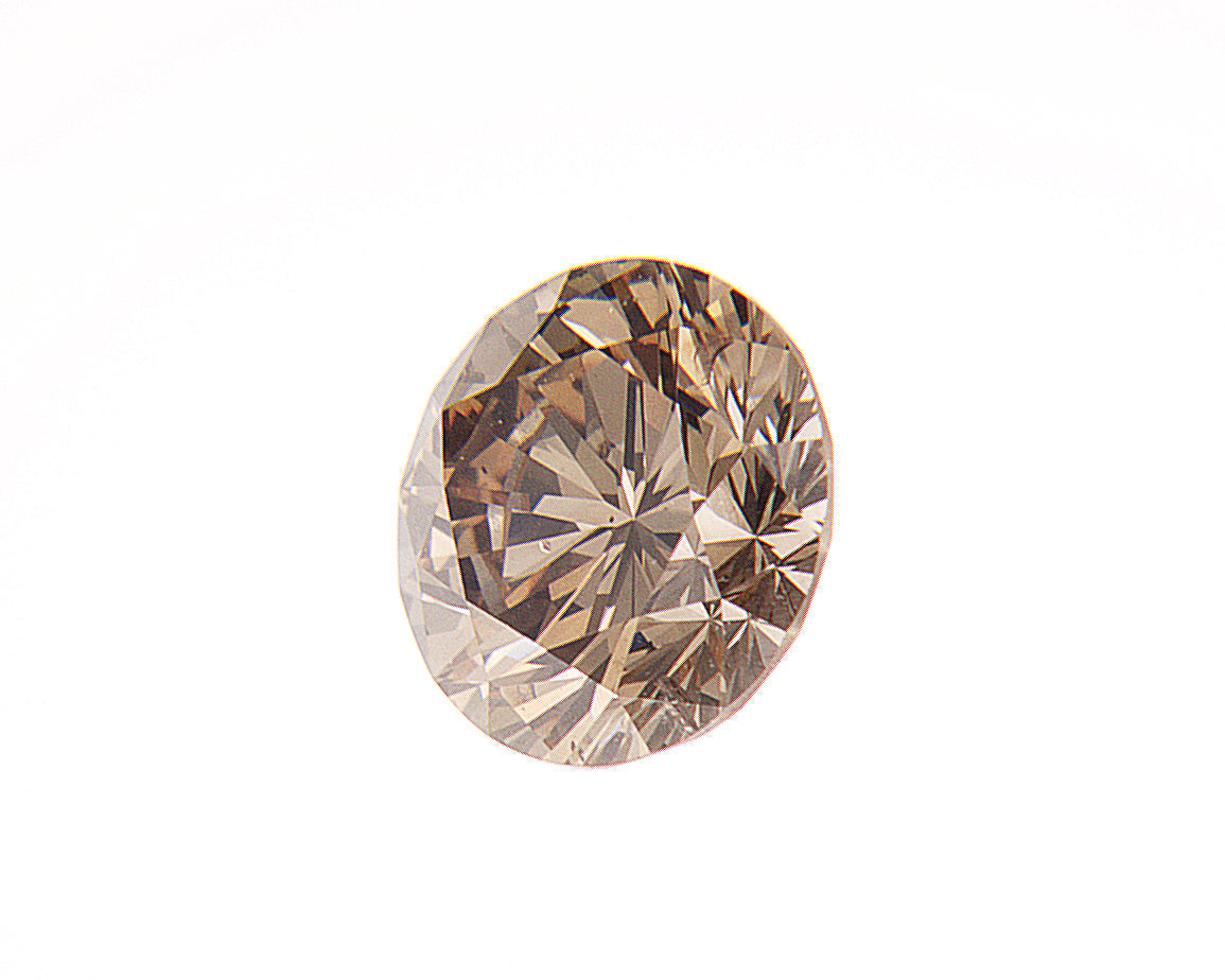 0.42ct Fancy Brown, Round Diamond, SI2 - 4.76 - 4.78 x 3.02mm