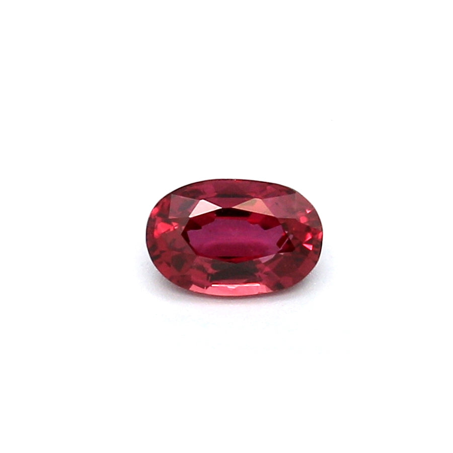 0.53ct Purplish Red, Oval Ruby, Heated, Thailand - 5.88 x 3.92 x 2.53mm