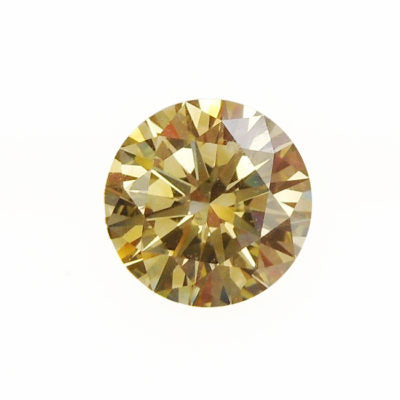 0.77ct Fancy Deep Brown-Yellow, Round Diamond, SI1 - 5.91 - 5.95 x 3.55mm