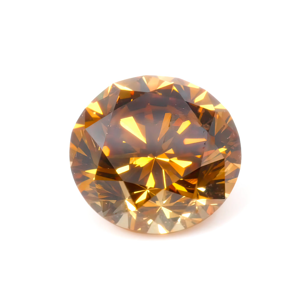 0.88ct Fancy Deep Brown-Orange, Round Diamond, VS2 - 5.99 - 6.03 x 3.88mm