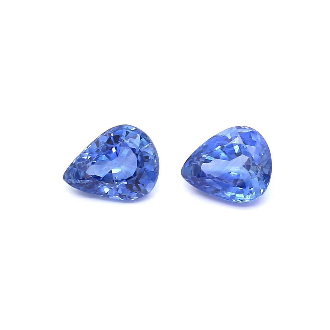 1.58ct Pear Shape Sapphire Pair, Heated, Sri Lanka - 6.5 x 5.1mm