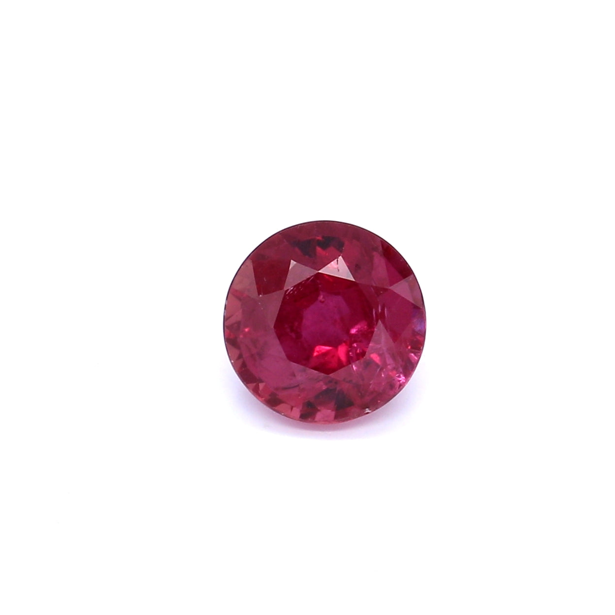 1.60ct Purplish Red, Round Ruby, Oiled, Thailand - 6.99 - 7.03 x 4.06mm