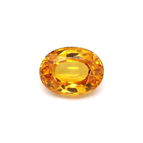 1.92ct Orangy Yellow, Oval Sapphire, Heated, Sri Lanka - 8.15 x 6.18 x 4.00mm