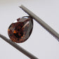 2.05ct Fancy Dark Orangy Brown, Pear Shape Diamond, SI1 - 10.03 x 7.30 x 4.44mm