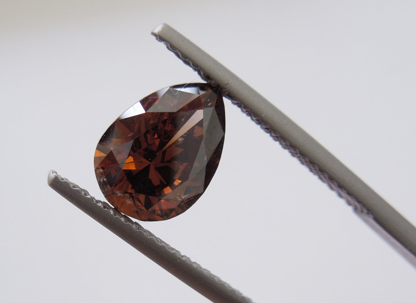 2.05ct Fancy Dark Orangy Brown, Pear Shape Diamond, SI1 - 10.03 x 7.30 x 4.44mm