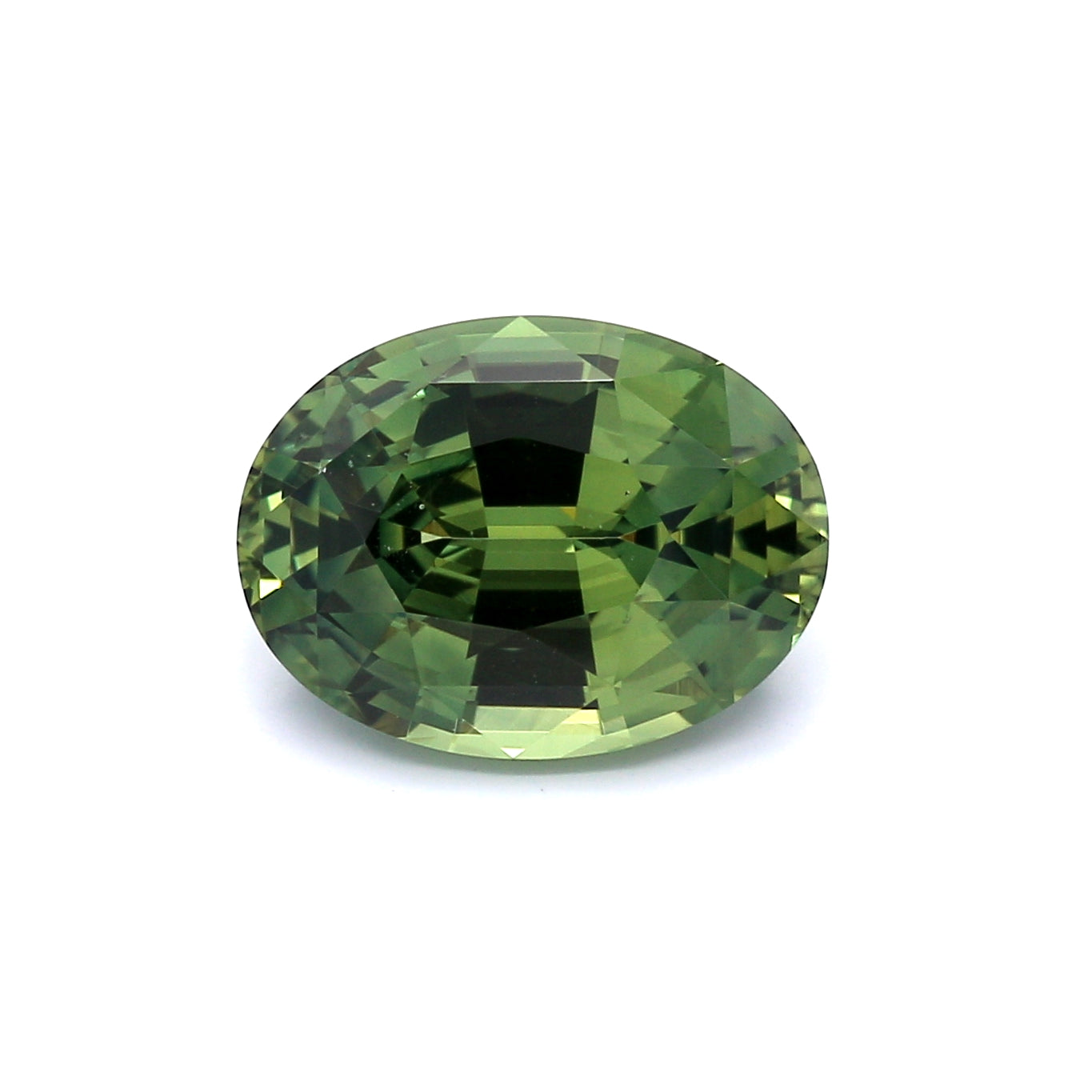 6.52ct Green, Oval Sapphire, No Heat, Basaltic - 12.78 x 9.61 x 6.52mm