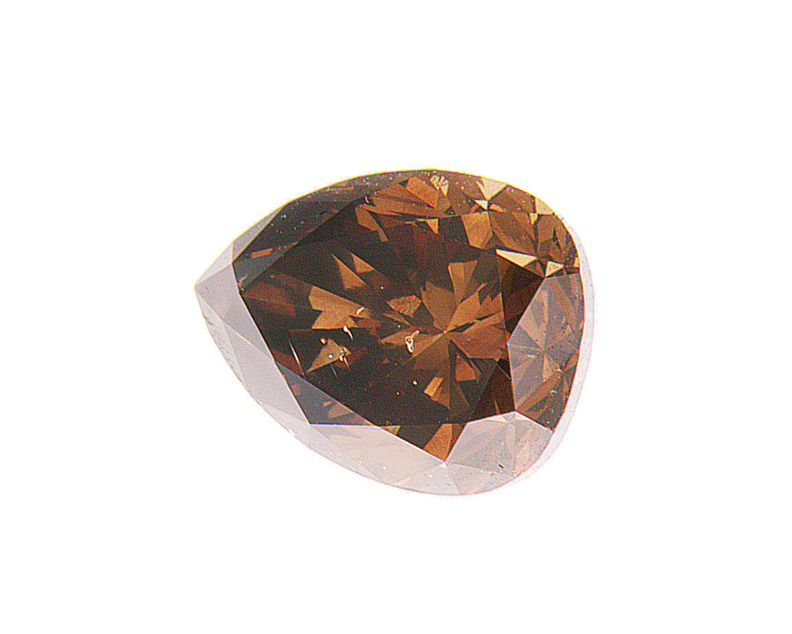 1.56ct Fancy Dark Brown, Pear Shape Diamond, SI1 - 8.32 x 6.29 x 4.41mm