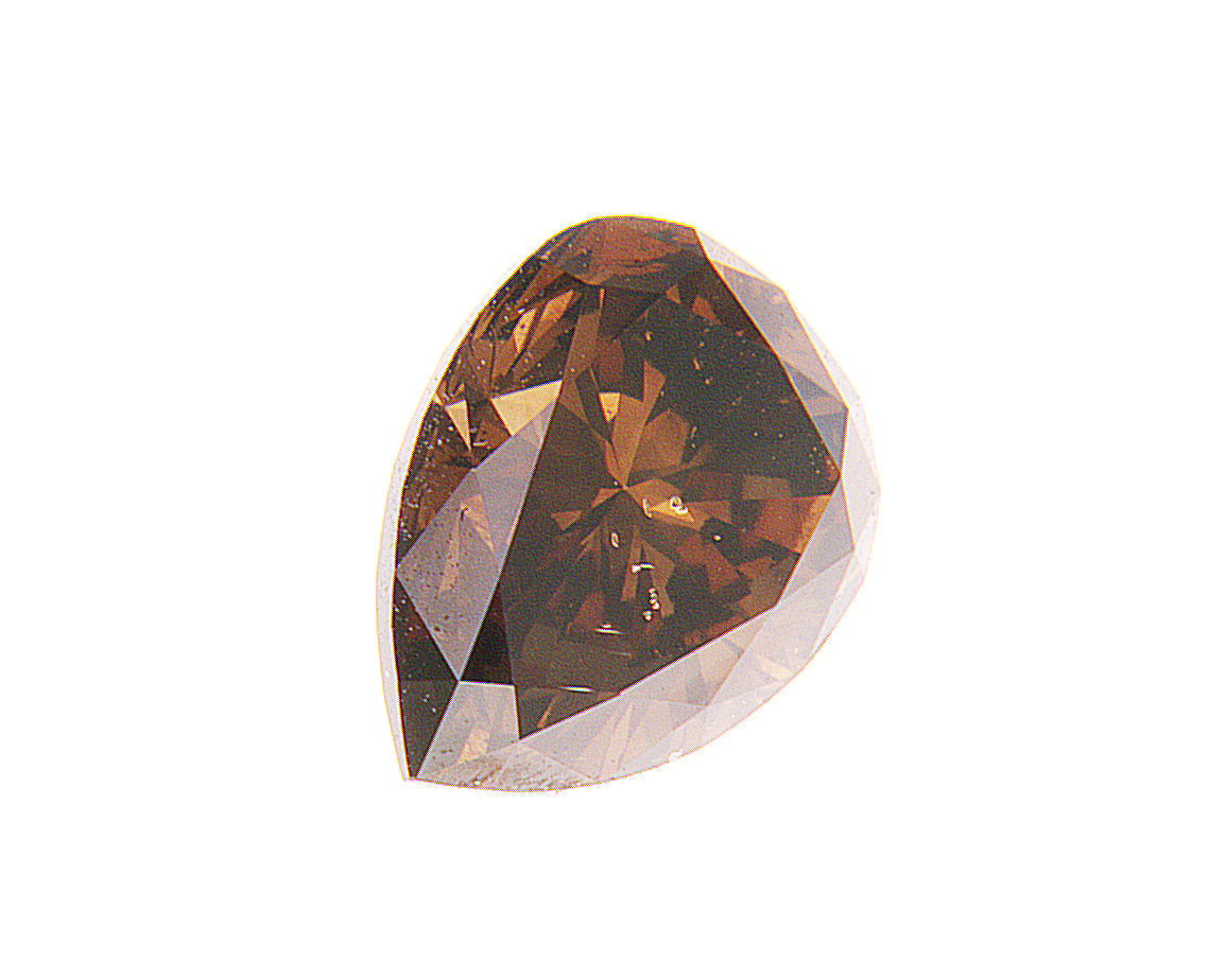 1.56ct Fancy Dark Brown, Pear Shape Diamond, SI1 - 8.32 x 6.29 x 4.41mm