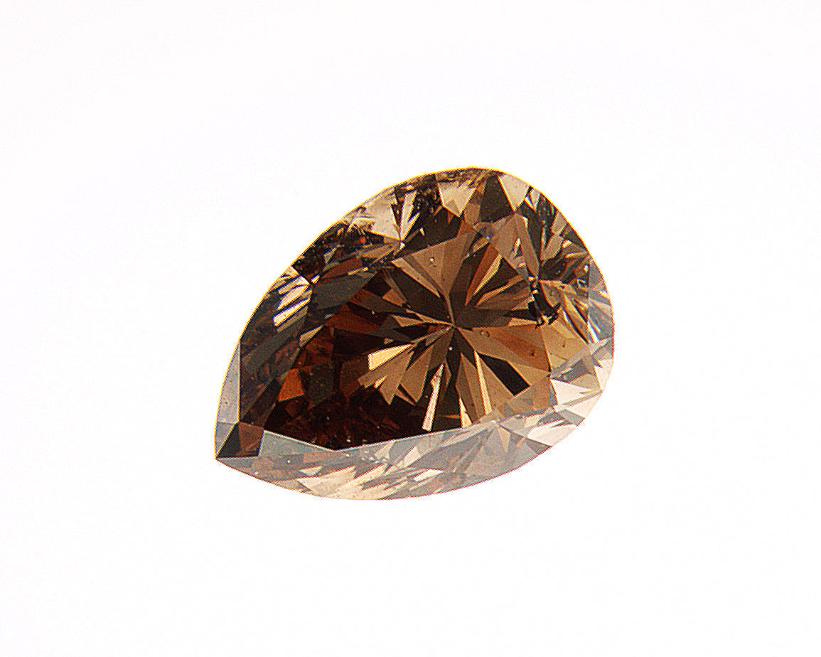 1.09ct Fancy Brown, Pear Shape Diamond, SI2 - 7.61 x 5.51 x 4.21mm