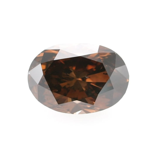 2.02ct Dark Orangy Brown, Oval Diamond, SI - 9.30 x 6.50 x 4.70mm