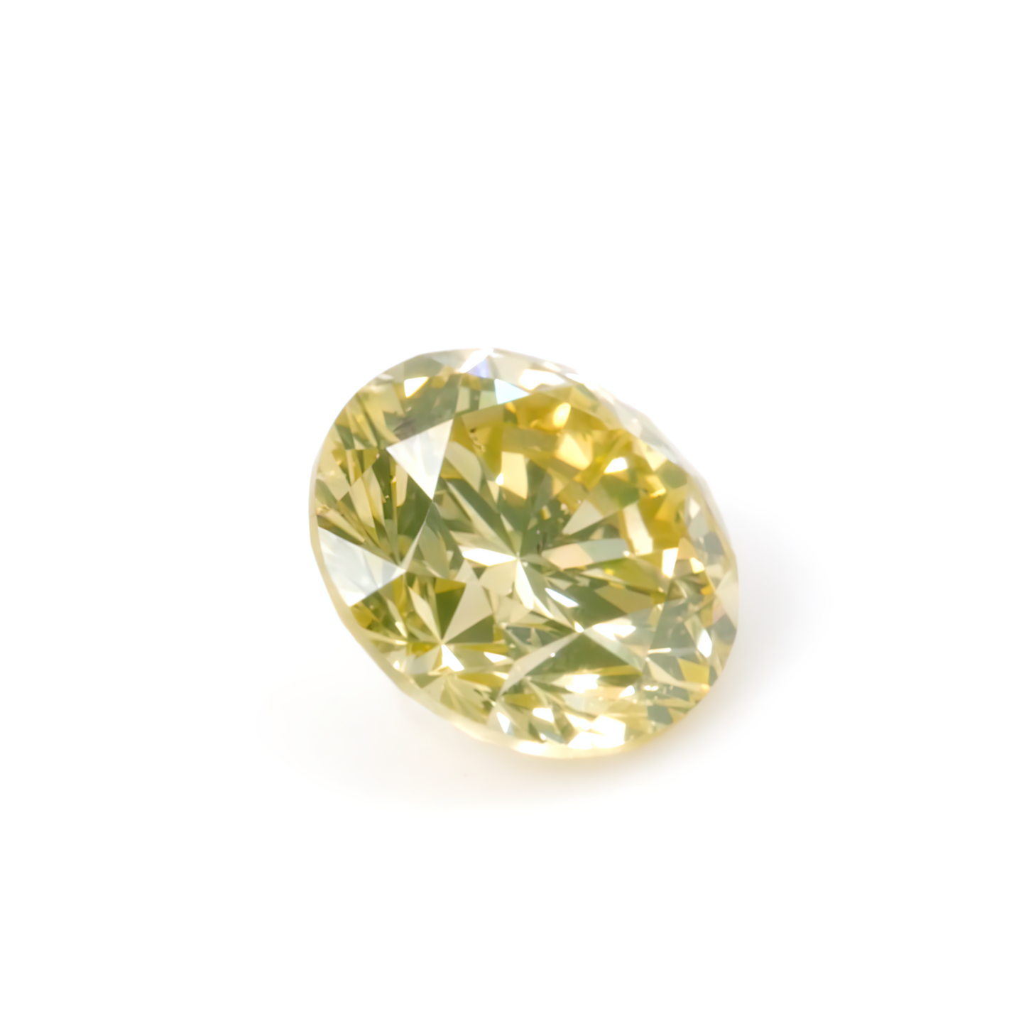 0.34ct Fancy Green-Yellow, Round Diamond - 4.34 - 4.36 x 2.79mm