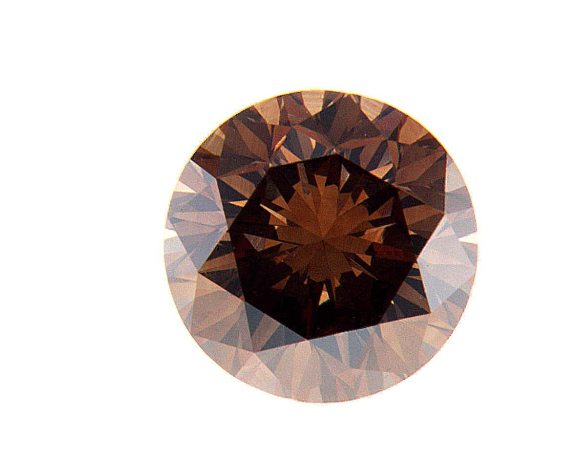 1.62ct Fancy Deep Orangy Brown, Round Diamond, VVS2 - 7.30 - 7.39 x 4.76mm