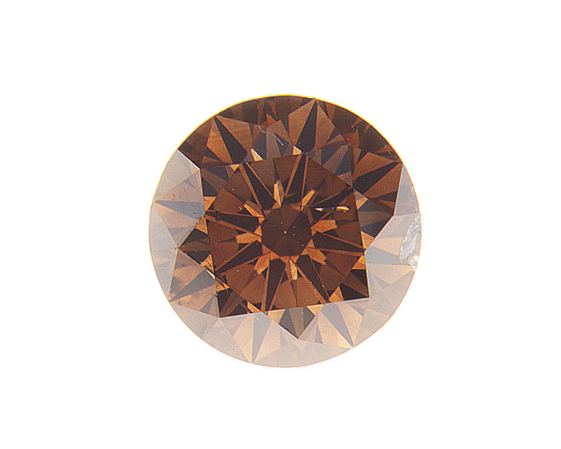 1.39ct Fancy Deep Orangy Brown, Round Diamond, SI1 - 6.92 - 7.00 x 4.48mm