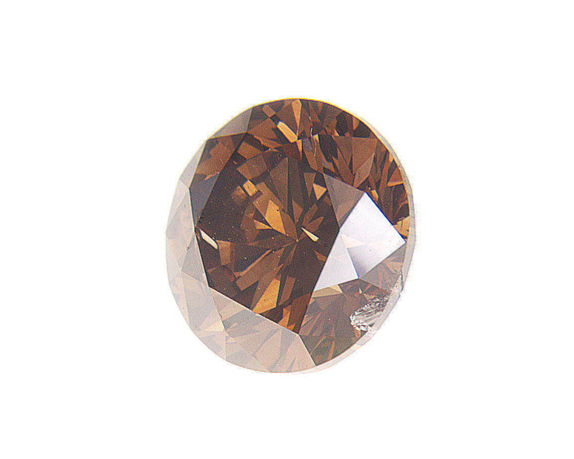 1.39ct Fancy Deep Orangy Brown, Round Diamond, SI1 - 6.92 - 7.00 x 4.48mm