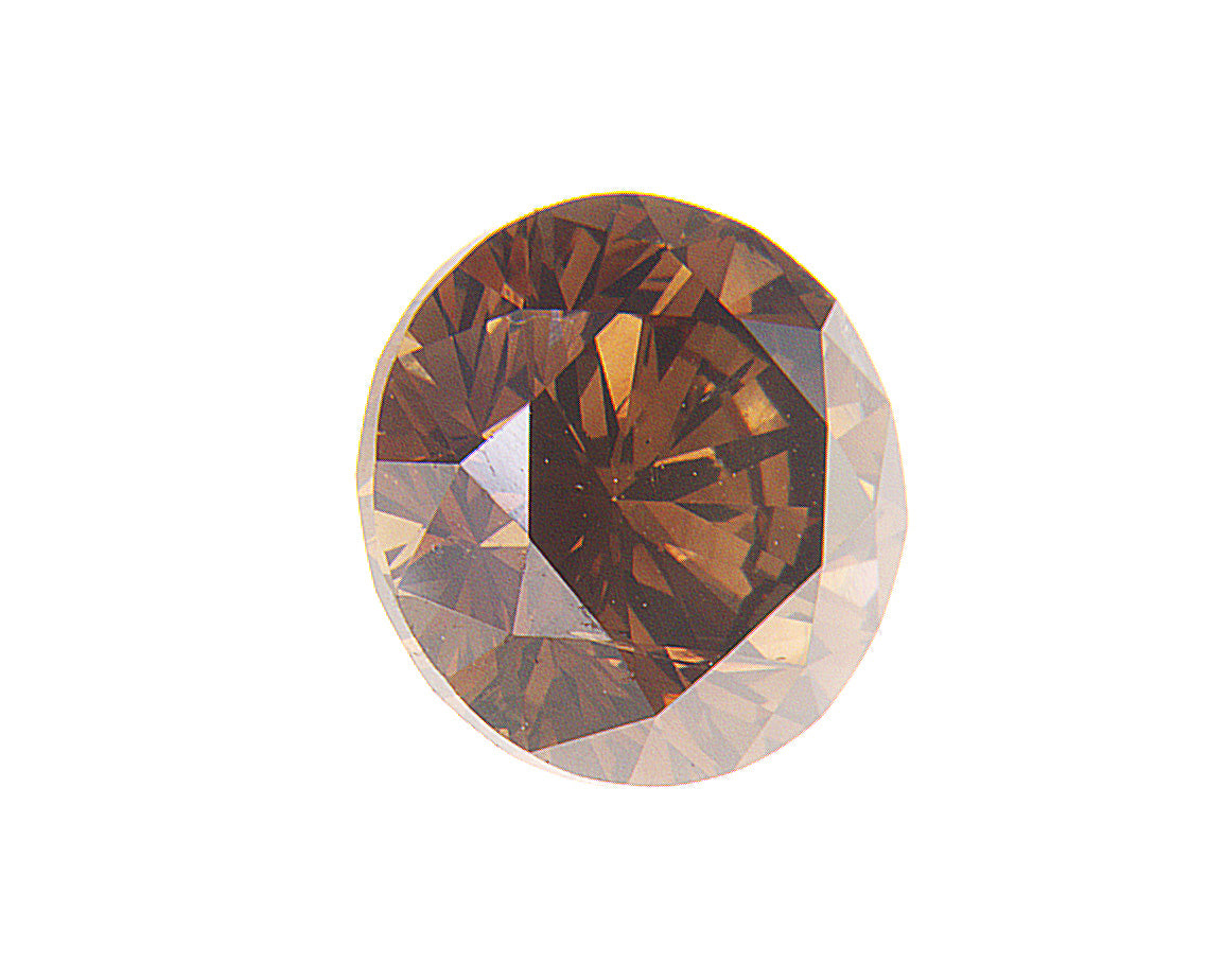 1.39ct Fancy Deep Orangy Brown, Round Diamond, SI1 - 6.92 - 7.00 x 4.48mm