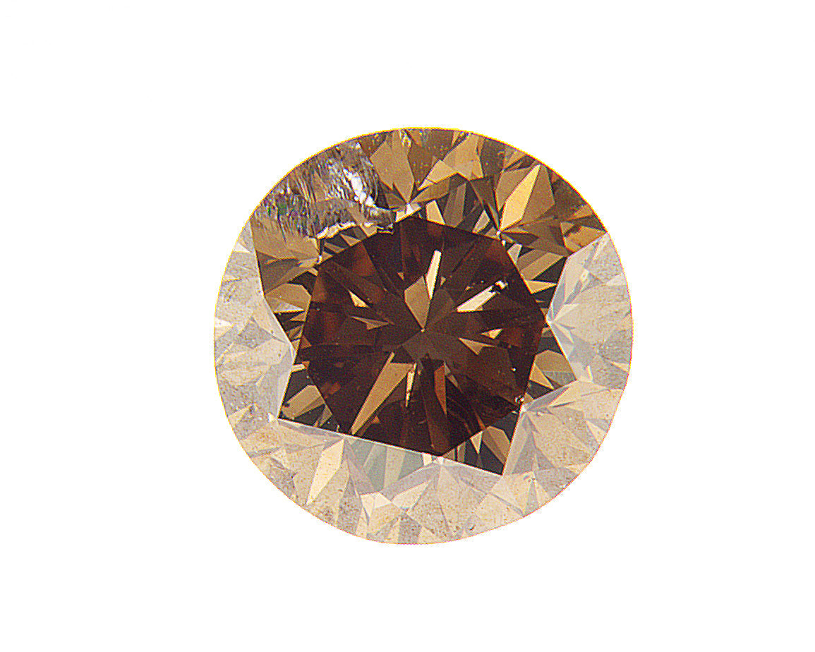 1.84ct Fancy Deep Brown, Round Diamond, I1 - 7.35 - 7.52 x 5.03mm