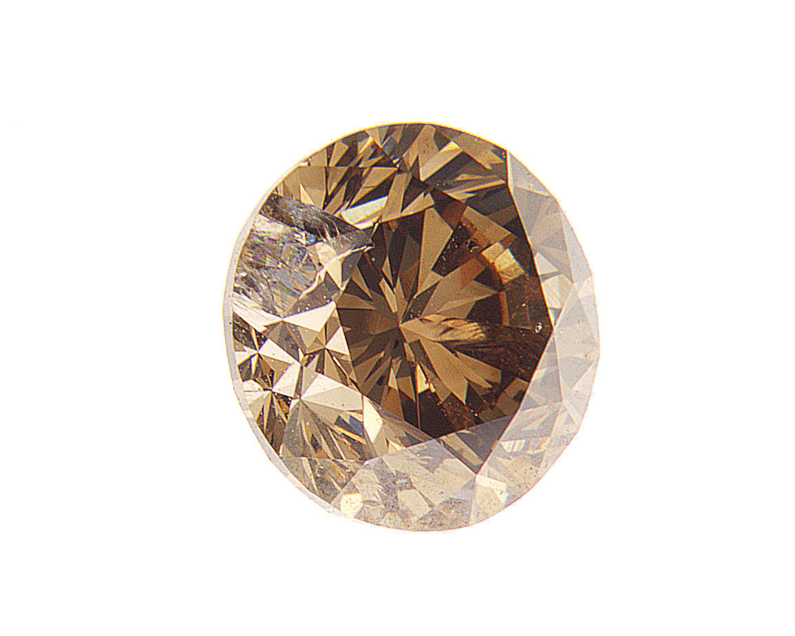 1.84ct Fancy Deep Brown, Round Diamond, I1 - 7.35 - 7.52 x 5.03mm