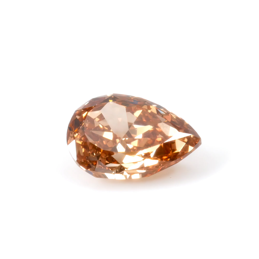 0.43ct Fancy Deep Orange-Brown, Pear Shape Diamond - 5.70 x 3.97 x 2.66mm