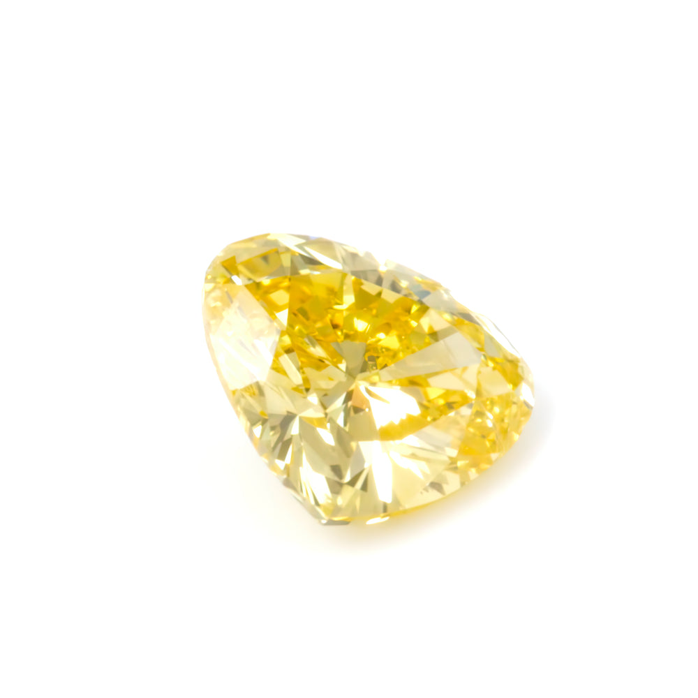 0.50ct Fancy Vivid Yellow, Heart Shape Diamond, SI2 - 5.07 x 5.70 x 2.88mm