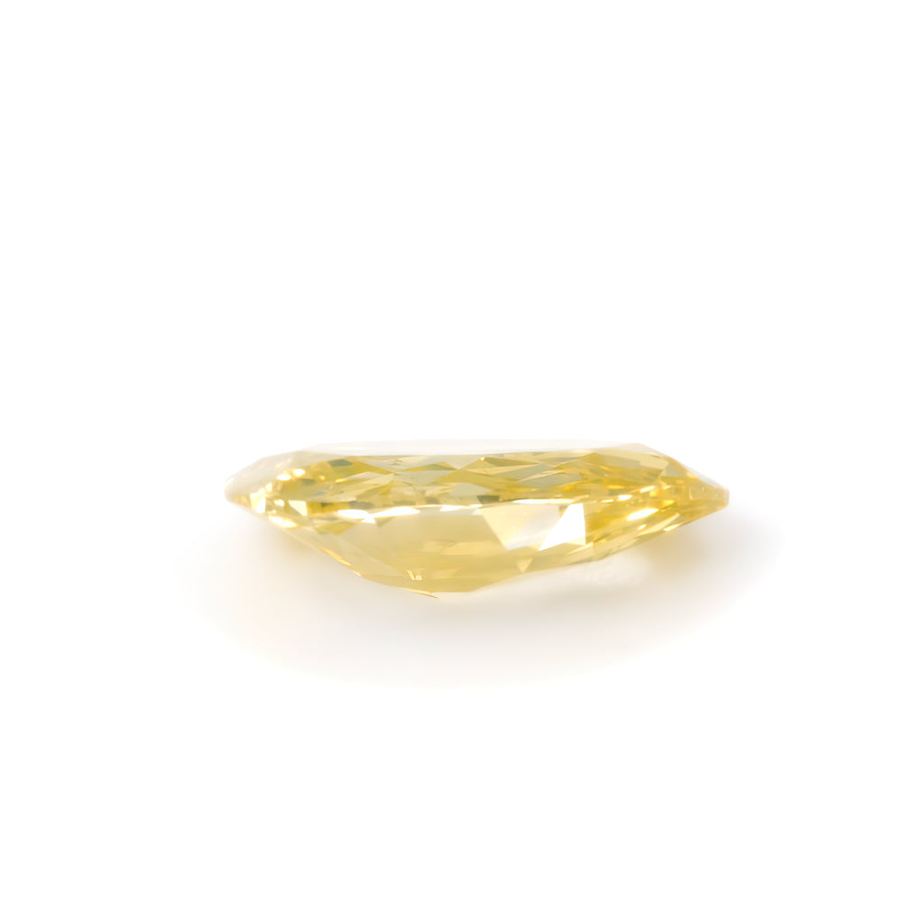 0.66ct Fancy Intense Greenish Yellow, Pear Shape Diamond - 7.49 x 5.74 x 2.27mm