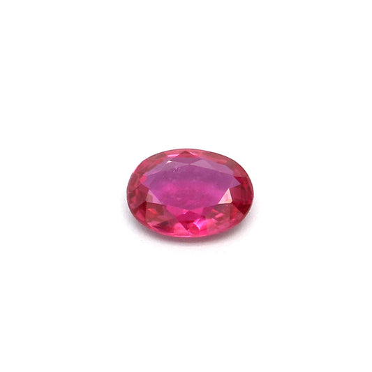 0.21ct Purplish Red, Oval Ruby, Heated, Thailand - 4.50 x 3.44 x 1.47mm