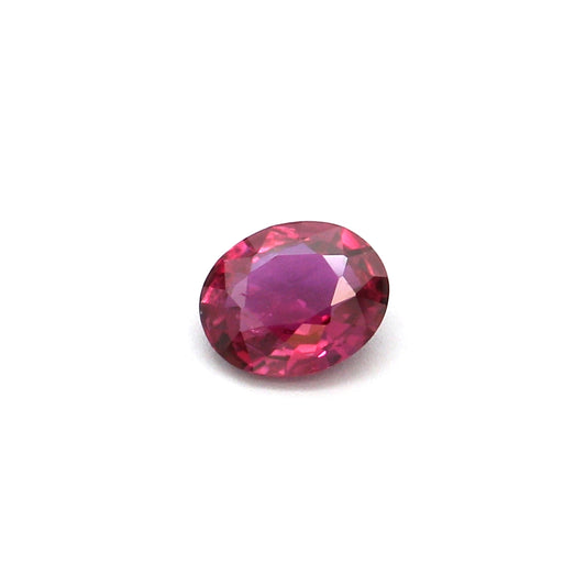 0.22ct Purplish Red, Oval Ruby, Heated, Thailand - 4.32 x 3.54 x 1.75mm