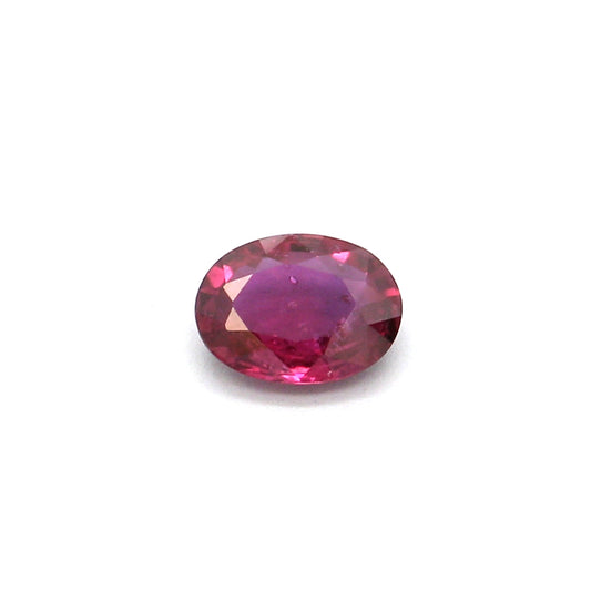 0.23ct Purplish Red, Oval Ruby, Heated, Thailand - 4.44 x 3.39 x 1.69mm