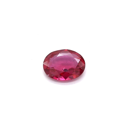 0.27ct Purplish Red, Oval Ruby, Heated, Thailand - 4.92 x 3.90 x 1.55mm