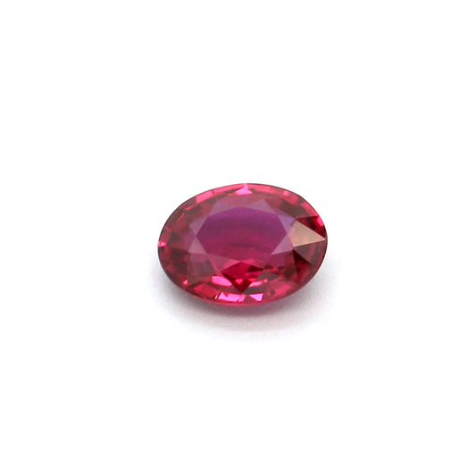 0.28ct Purplish Red, Oval Ruby, Heated, Thailand - 4.53 x 3.55 x 1.91mm