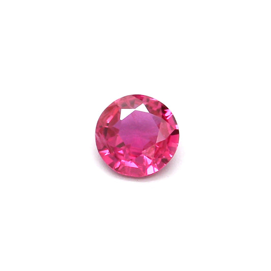 0.28ct Pinkish Red, Round Ruby, Heated, Thailand - 4.22 x 4.31 x 1.91mm