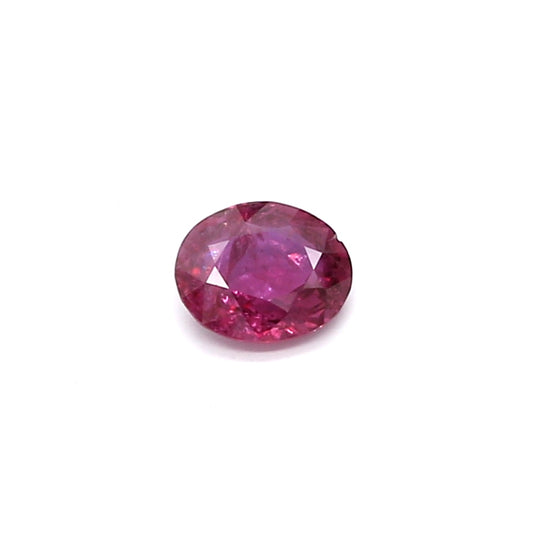 0.31ct Purplish Red, Oval Ruby, Heated, Thailand - 4.73 x 3.99 x 1.83mm