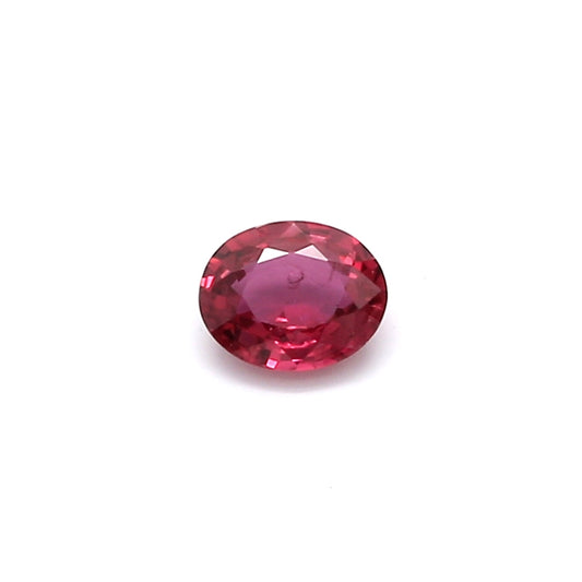 0.35ct Purplish Red, Oval Ruby, Heated, Thailand - 4.86 x 3.96 x 2.07mm