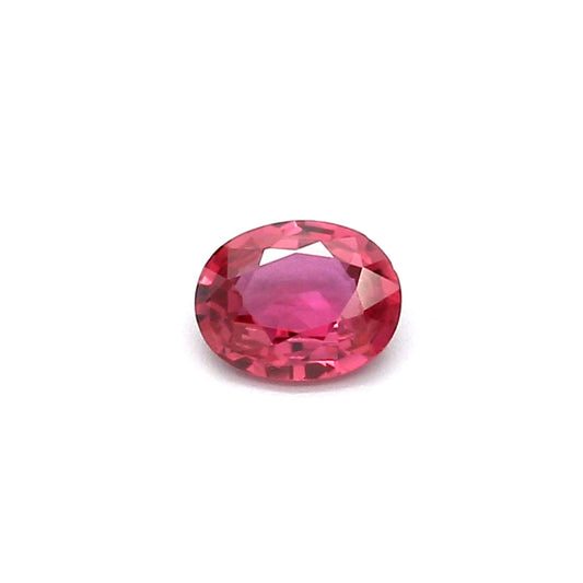 0.35ct Pinkish Red, Oval Ruby, Heated, Thailand - 5.05 x 4.03 x 1.97mm