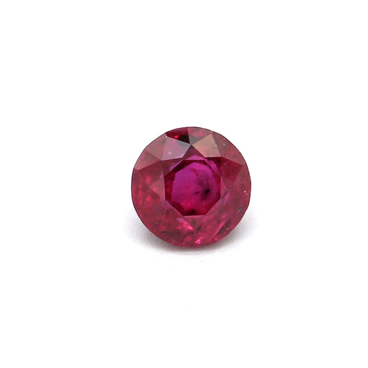 0.37ct Purplish Red, Round Ruby, H(a), Thailand - 4.28 - 4.30 x 2.40mm