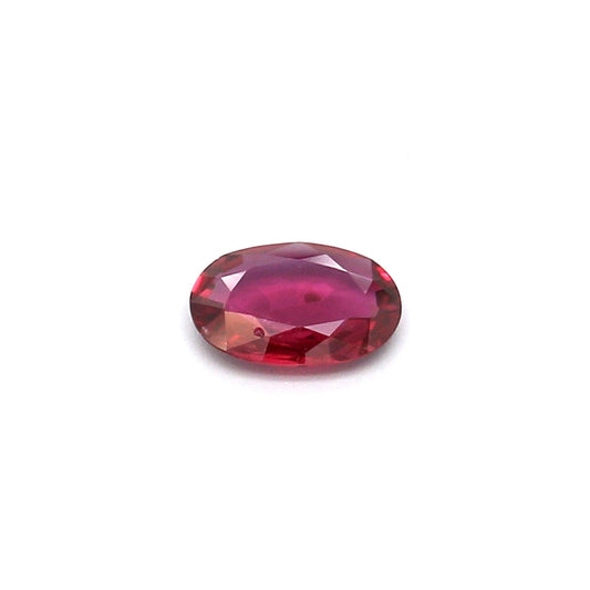 0.37ct Purplish Red, Oval Ruby, Heated, Thailand - 6.02 x 4.05 x 1.48mm