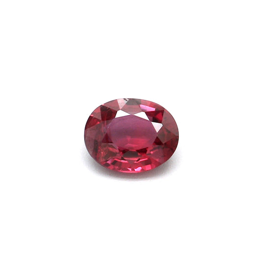 0.37ct Purplish Red, Oval Ruby, Heated, Mozambique - 4.97 x 4.02 x 2.08mm