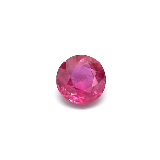 0.38ct Purplish Red, Round Ruby, Heated, Thailand - 4.26 - 4.39 x 2.35mm