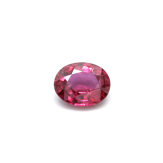 0.38ct Purplish Red, Oval Ruby, Heated, Thailand - 4.94 x 3.95 x 2.17mm