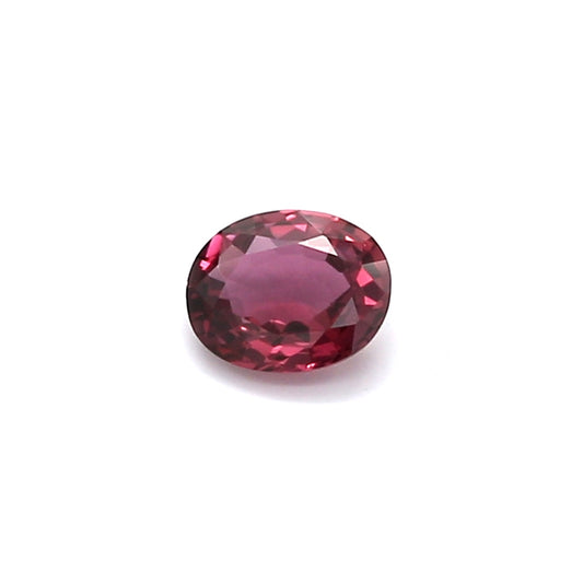 0.39ct Purplish Red, Oval Ruby, Heated, Thailand - 5.06 x 4.13 x 2.10mm