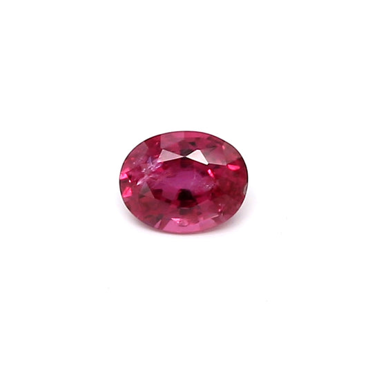 0.40ct Pinkish Red, Oval Ruby, Heated, Thailand - 4.94 x 3.88 x 2.57mm