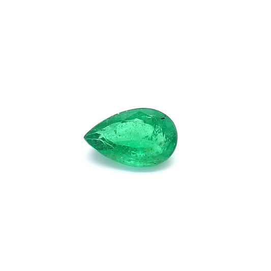 0.41ct Pear Shape Emerald, Minor Oil, Brazil - 6.37 x 4.05 x 2.58mm