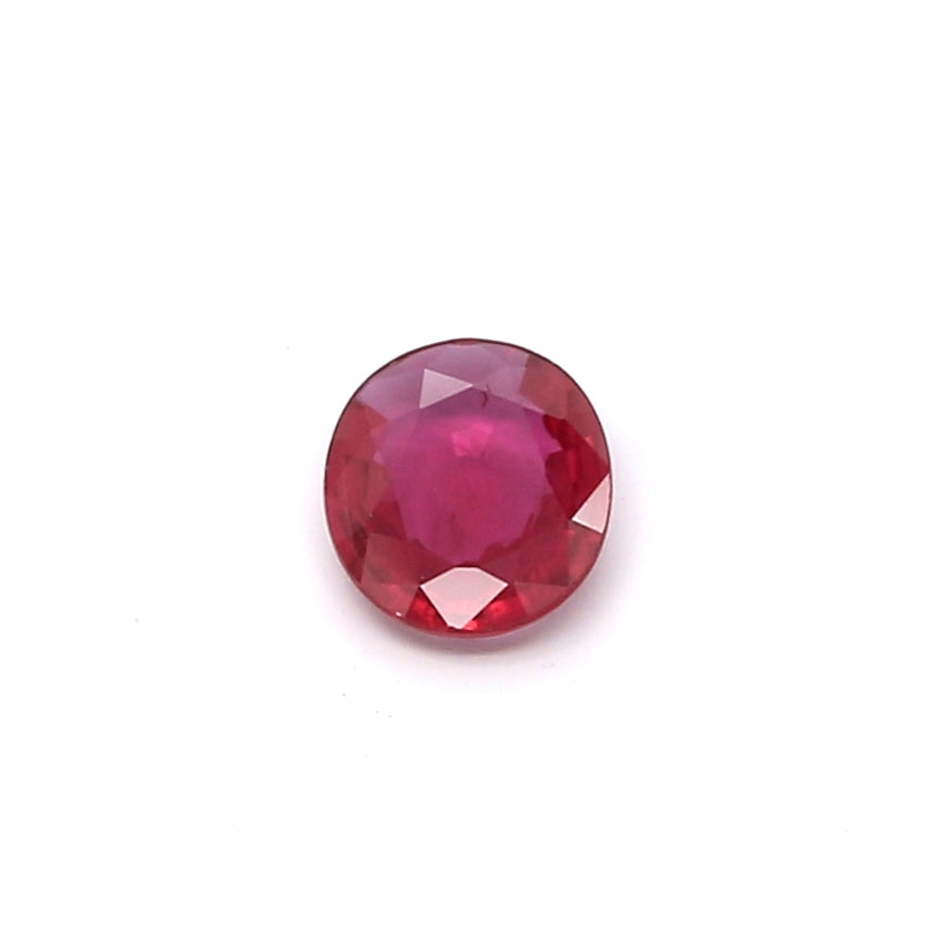 0.41ct Pinkish Red, Oval Ruby, Heated, Thailand - 5.50 x 4.58 x 1.64mm