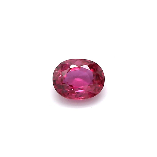 0.41ct Pinkish Red, Oval Ruby, Heated, Thailand - 4.97 x 3.98 x 2.23mm