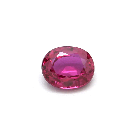 0.41ct Purplish Red, Oval Ruby, Heated, Thailand - 4.83 x 3.98 x 2.23mm