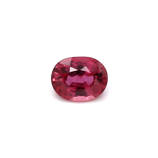 0.42ct Pinkish Red, Oval Ruby, H(b), Madagascar - 5.07 x 3.95 x 2.50mm