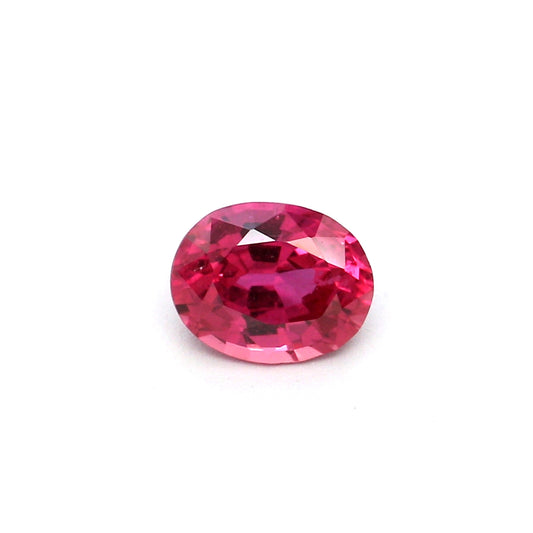 0.42ct Pinkish Red, Oval Ruby, Heated, Thailand - 5.01 x 3.95 x 2.64mm