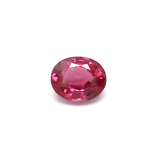 0.43ct Pinkish Red, Oval Ruby, Heated, Thailand - 4.95 x 3.99 x 2.40mm