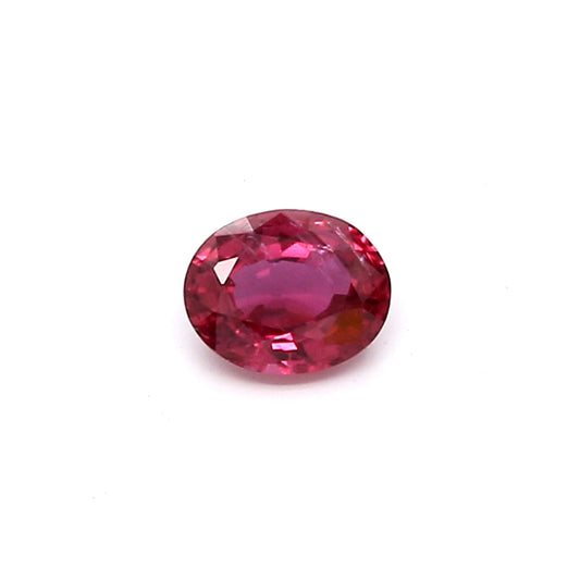 0.44ct Pinkish Red, Oval Ruby, H(b), Madagascar - 5.04 x 4.04 x 2.45mm