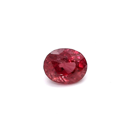 0.44ct Orangy Red, Oval Ruby, H(b), Madagascar - 4.78 x 3.86 x 2.99mm